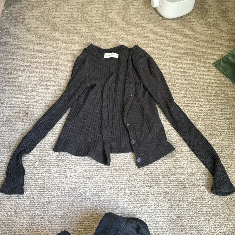 Everlane gray/black cardigan size XXS